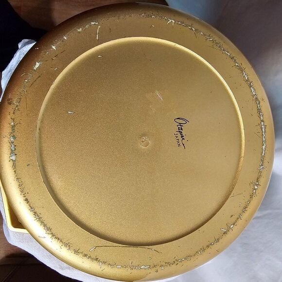 Vintage Gold Laquerware Otagiri Ice Bucket w Bamboo Plant Design Japan - Picture 5 of 7